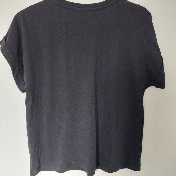 TWINSET MILANO  T-shirt with lace inserts, Size M - Picture 4 of 6